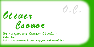 oliver csomor business card